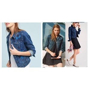 Anthropologie Pilcro Sequin Denim Jacket